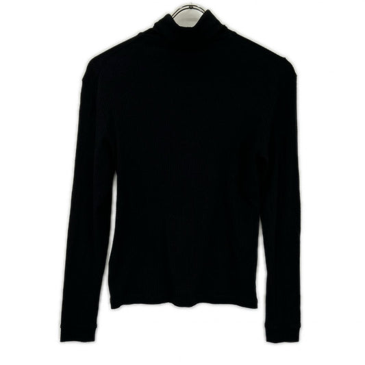 yori Yori YR11-24191K-2 Black cashmere-silk blend turtleneck ribbed knit top tops