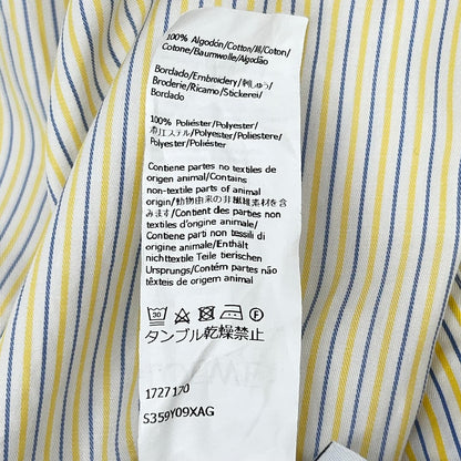 LOEWE ロエベ S359Y09XAG イエロー×ブルー ストライプ アナグラム刺繍 シャツワンピース ワンピース