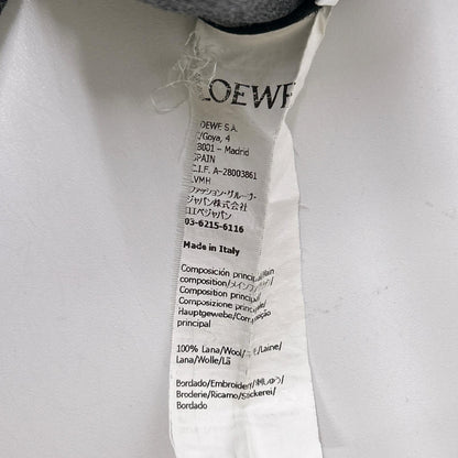 LOEWE ロエベ S540Y04XES チャコール アナグラム刺繍 ワイドシルエット クロップドパンツ ボトムス
