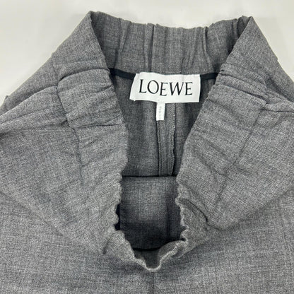 LOEWE ロエベ S540Y04XES チャコール アナグラム刺繍 ワイドシルエット クロップドパンツ ボトムス