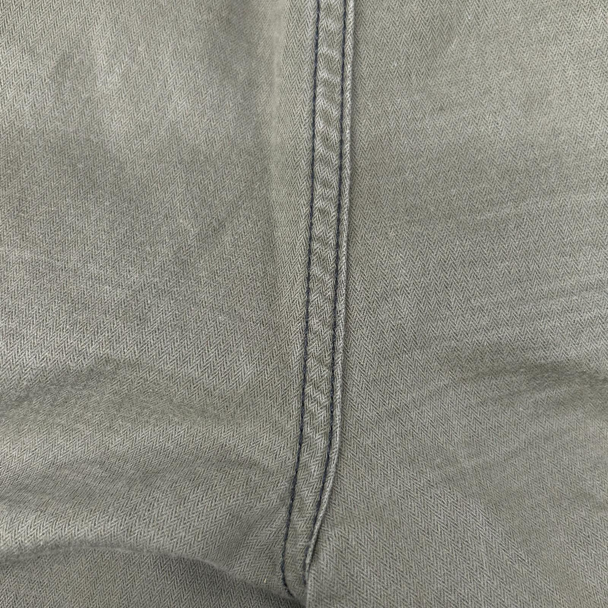 LOEWE S359331XCS Khaki Linen Blend Reborn Motif Cropped Pants Bottoms