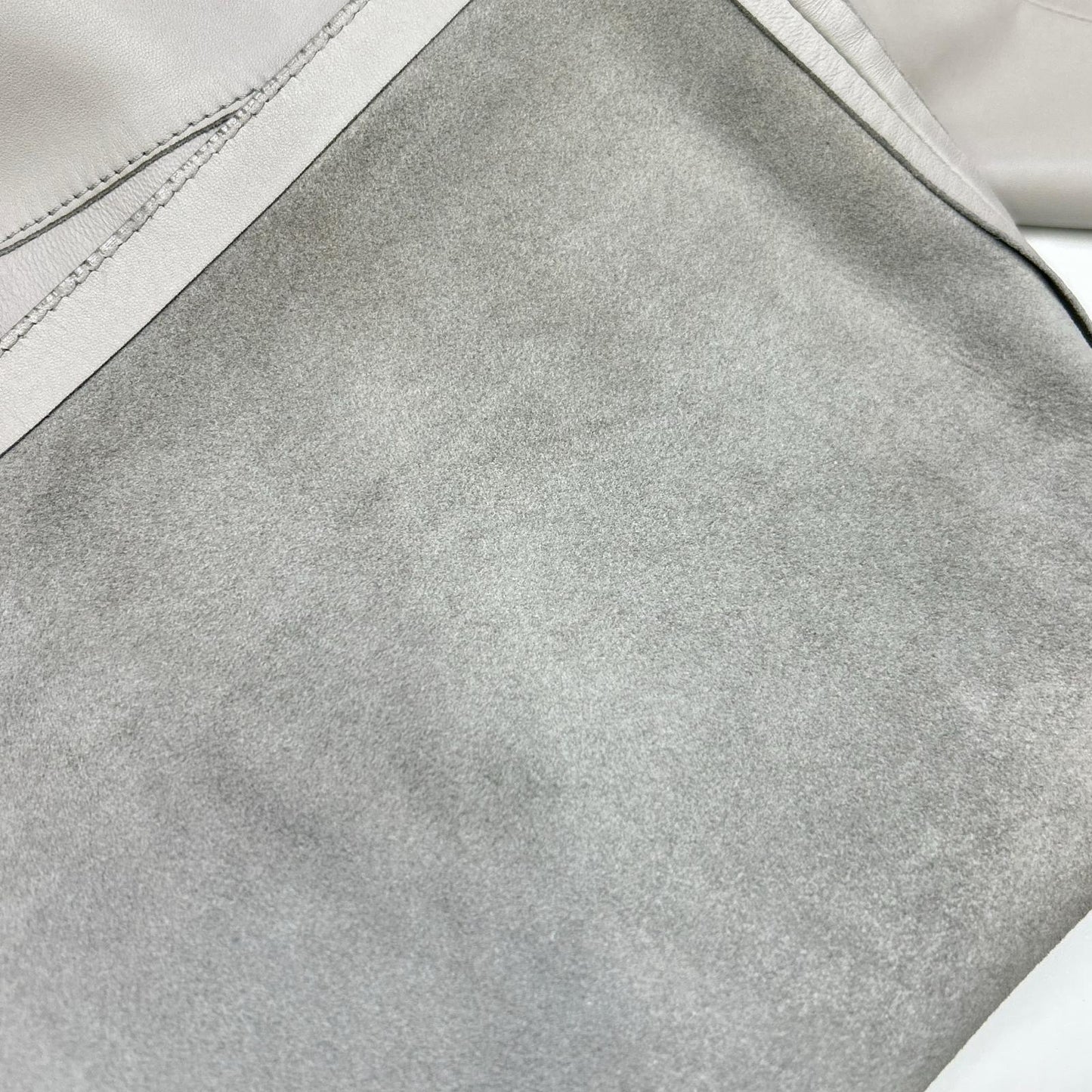 LOEWE ロエベ S540Y20L12 ライトグレー ラムスキン エラスティケイテッド レザートラウザーズ パンツ ボトムス