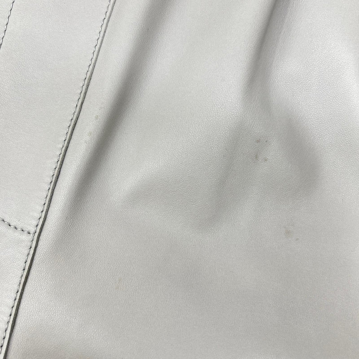 LOEWE ロエベ S540Y20L12 ライトグレー ラムスキン エラスティケイテッド レザートラウザーズ パンツ ボトムス