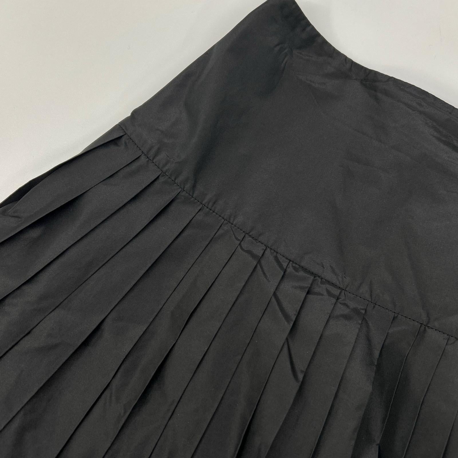 Christian Dior クリスチャンディオール 7H21326A1611 ブラック ナイロン ロング プリーツスカート スカート