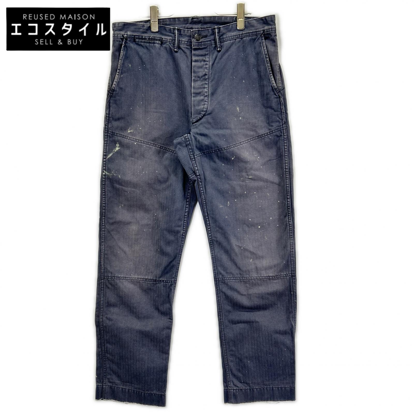 RRL ダブルアールエル グレー ダブルニー ペインターデニムパンツ ボトムス
