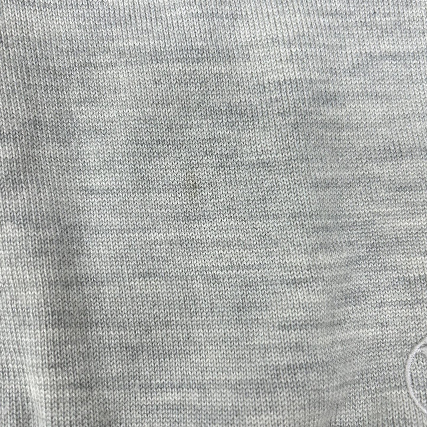 LOUIS VUITTON ルイヴィトン RM162Q F87 HAN53E グレー ウール×シルク LVサークル刺繍 ラムレザーエルボーパッチ ドライバーズニット ジャケット
