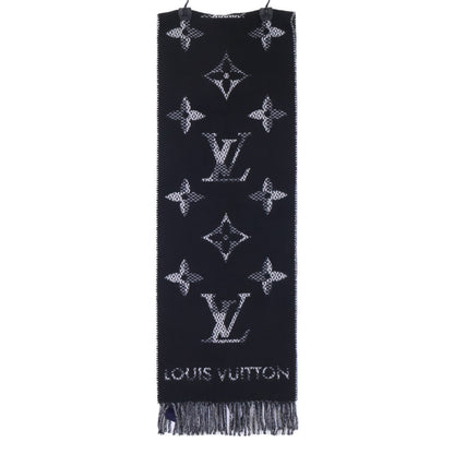 LOUIS VUITTON ルイヴィトン 【即決/国内正規】25年製 M96951 モノグラムチェック カシミヤ モノグラム/ダミエリバース フリンジ マフラー
