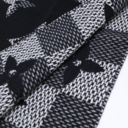 LOUIS VUITTON ルイヴィトン 【即決/国内正規】25年製 M96951 モノグラムチェック カシミヤ モノグラム/ダミエリバース フリンジ マフラー