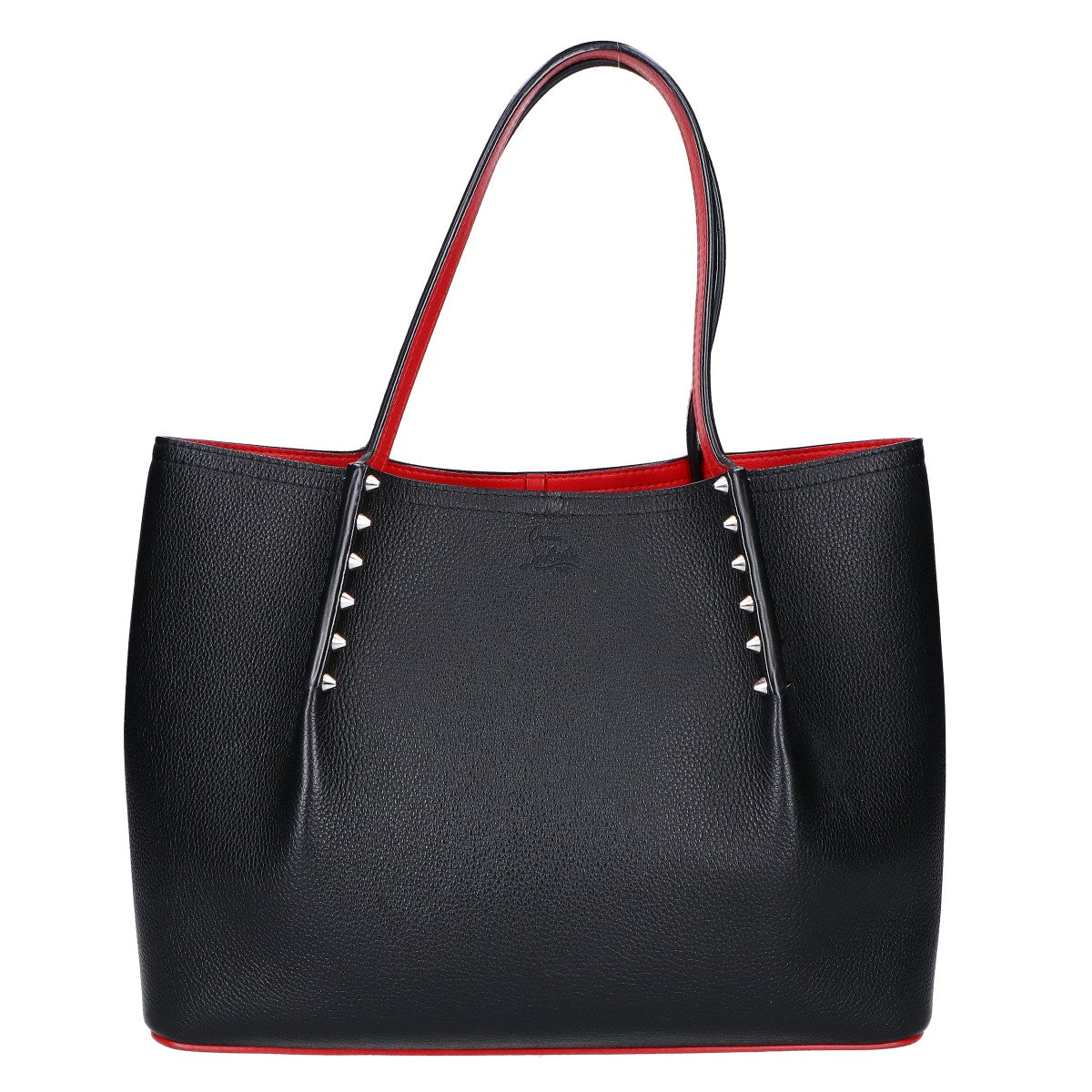 CHRISTIAN LOUBOUTIN クリスチャンルブタン 3205192 CABAROCK SMALL/カバロック スモール カーフスキン スパイクスタッズ トートバッグ