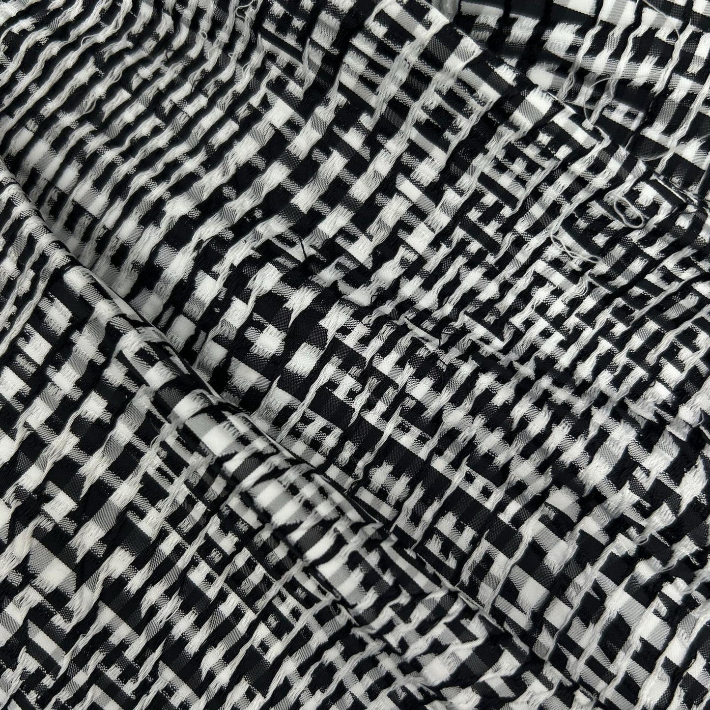 BURBERRY バーバリー 8083009 ブラック×ホワイト ポリエステル ハウンドトゥース ベルテッドショートラップスカート スカート