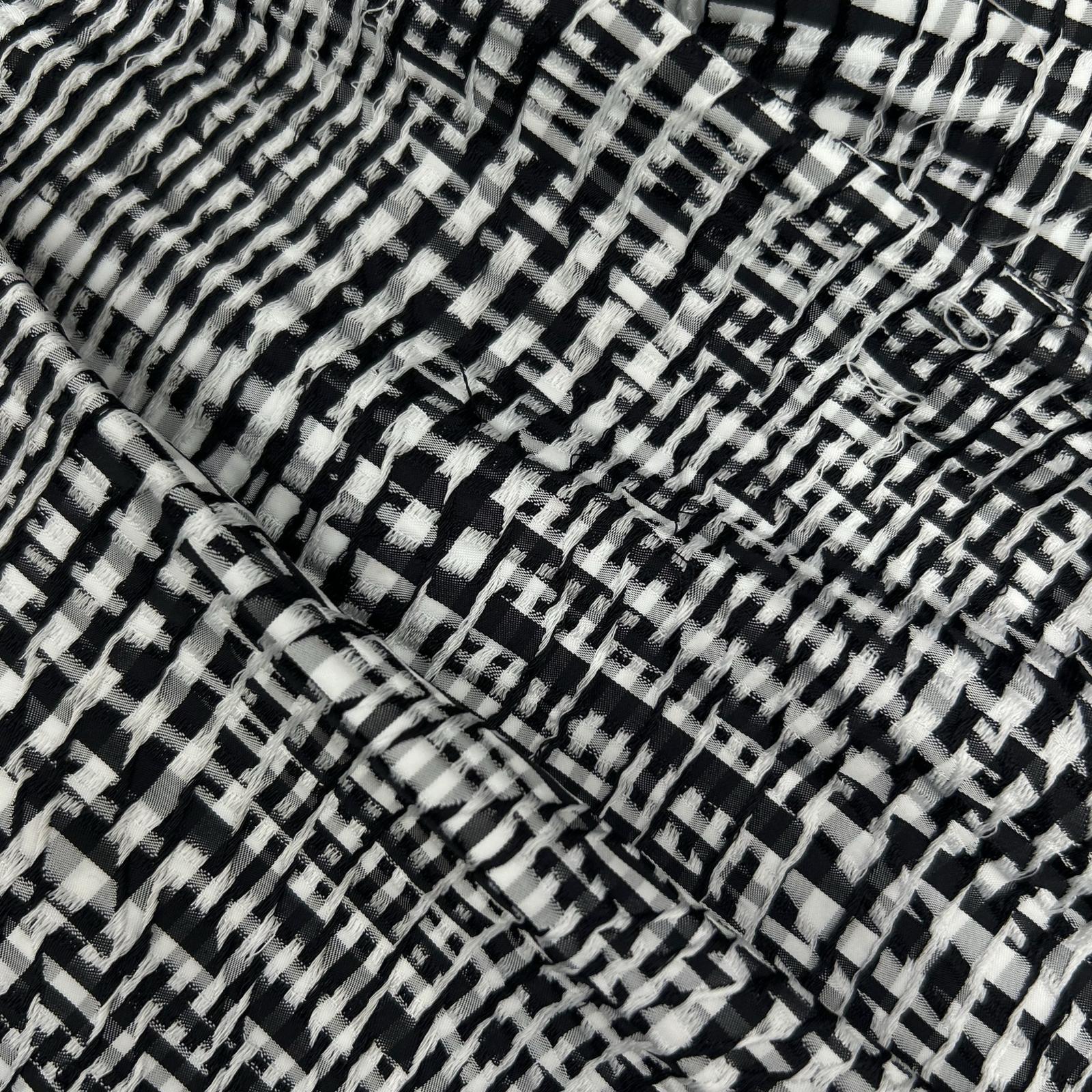BURBERRY バーバリー 8083009 ブラック×ホワイト ポリエステル ハウンドトゥース ベルテッドショートラップスカート スカート