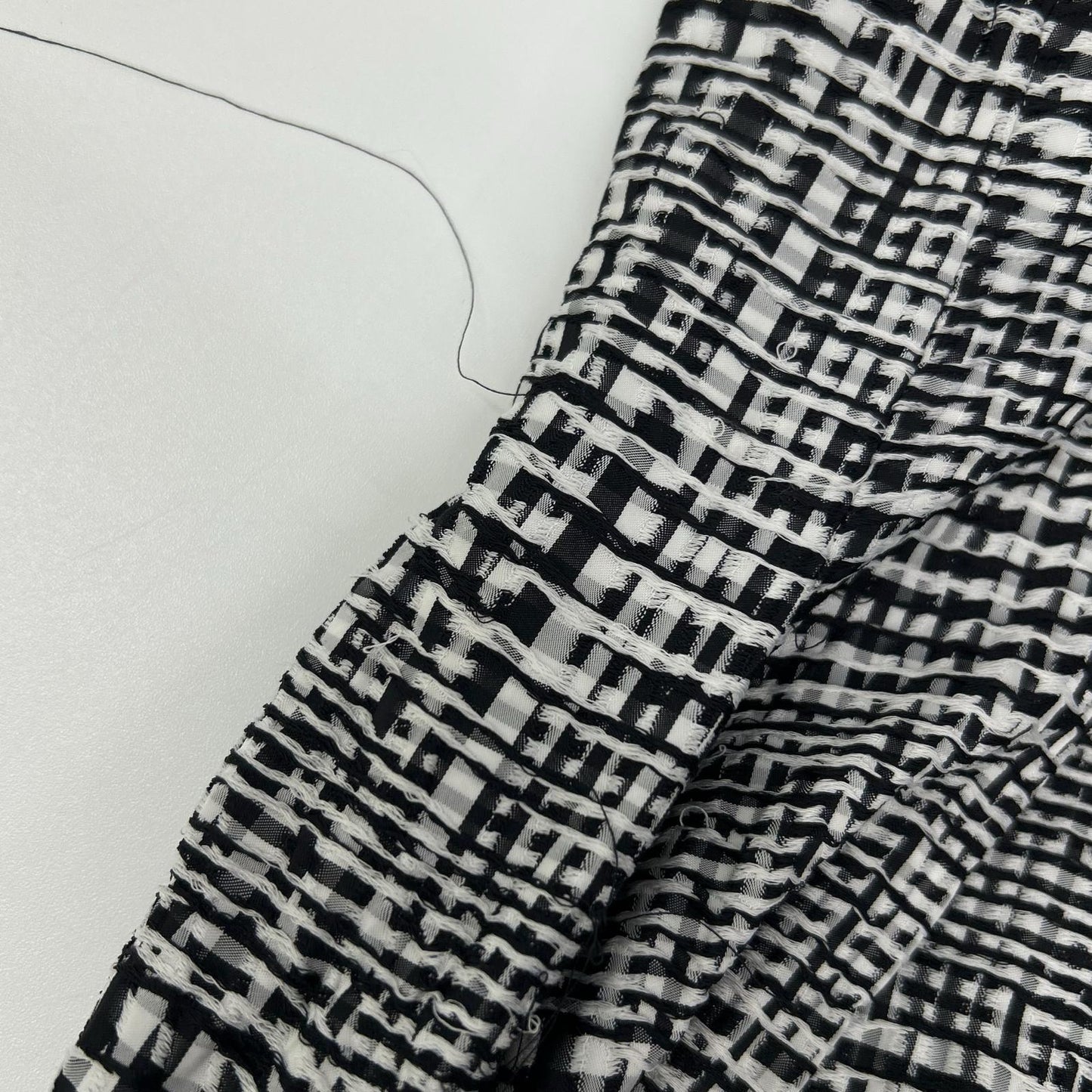 BURBERRY バーバリー 8083009 ブラック×ホワイト ポリエステル ハウンドトゥース ベルテッドショートラップスカート スカート
