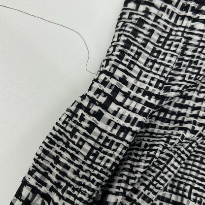 BURBERRY バーバリー 8083009 ブラック×ホワイト ポリエステル ハウンドトゥース ベルテッドショートラップスカート スカート