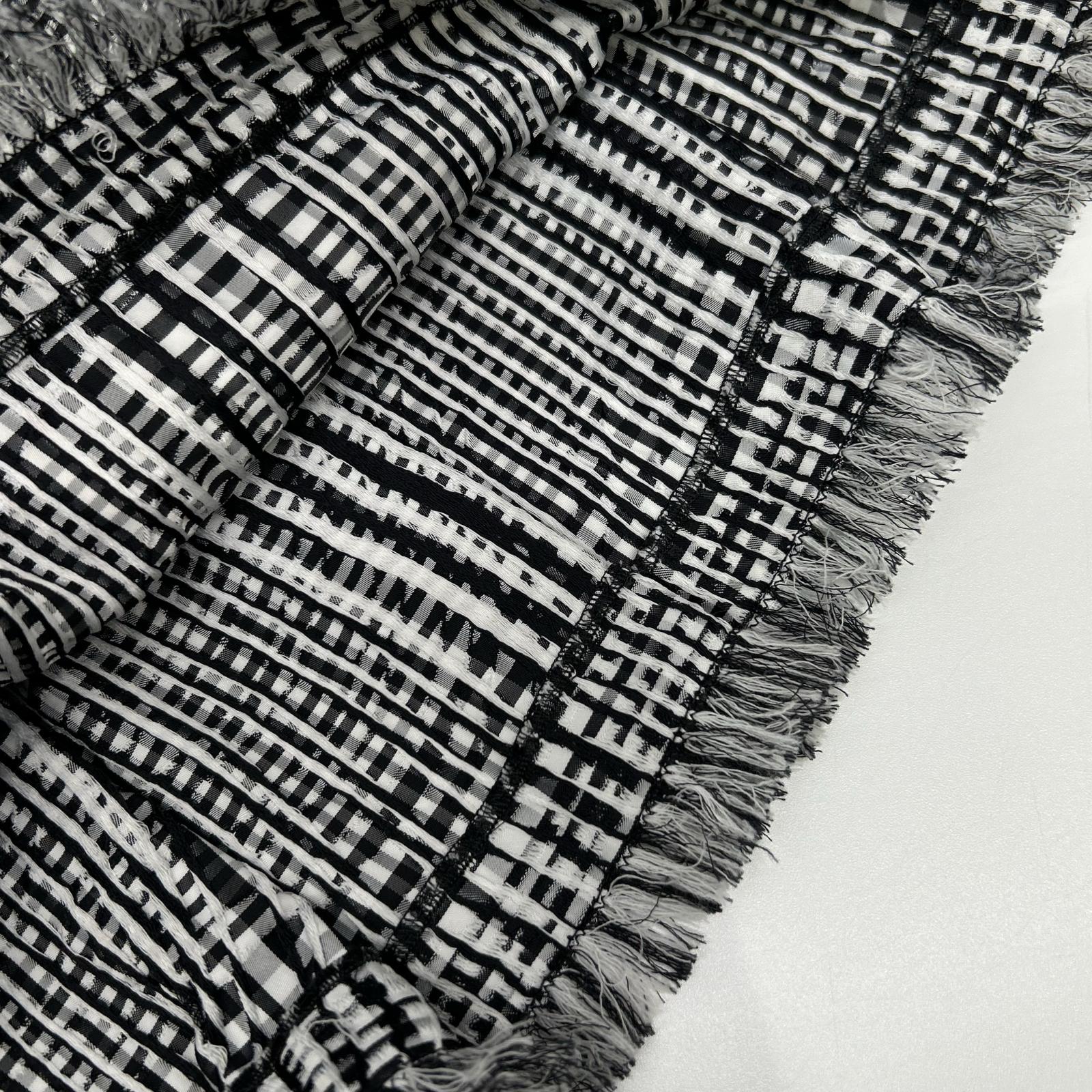 BURBERRY バーバリー 8083009 ブラック×ホワイト ポリエステル ハウンドトゥース ベルテッドショートラップスカート スカート