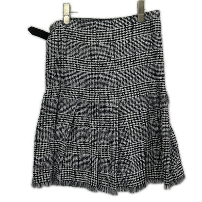 BURBERRY バーバリー 8083009 ブラック×ホワイト ポリエステル ハウンドトゥース ベルテッドショートラップスカート スカート