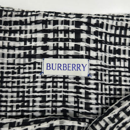 BURBERRY バーバリー 8083009 ブラック×ホワイト ポリエステル ハウンドトゥース ベルテッドショートラップスカート スカート