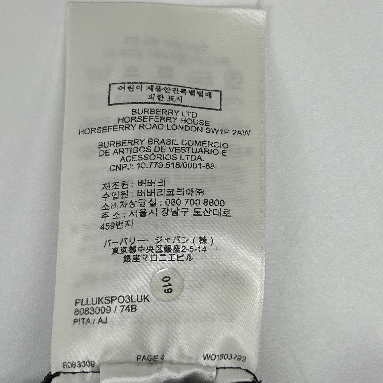 BURBERRY バーバリー 8083009 ブラック×ホワイト ポリエステル ハウンドトゥース ベルテッドショートラップスカート スカート