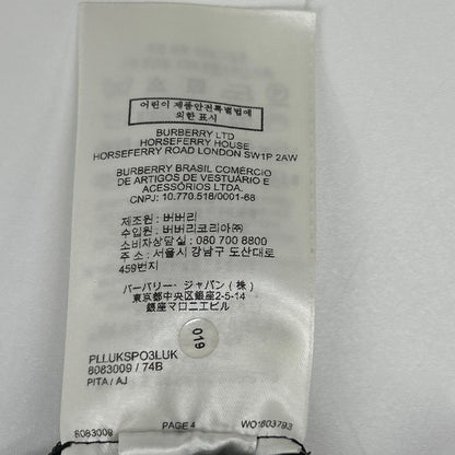 BURBERRY バーバリー 8083009 ブラック×ホワイト ポリエステル ハウンドトゥース ベルテッドショートラップスカート スカート