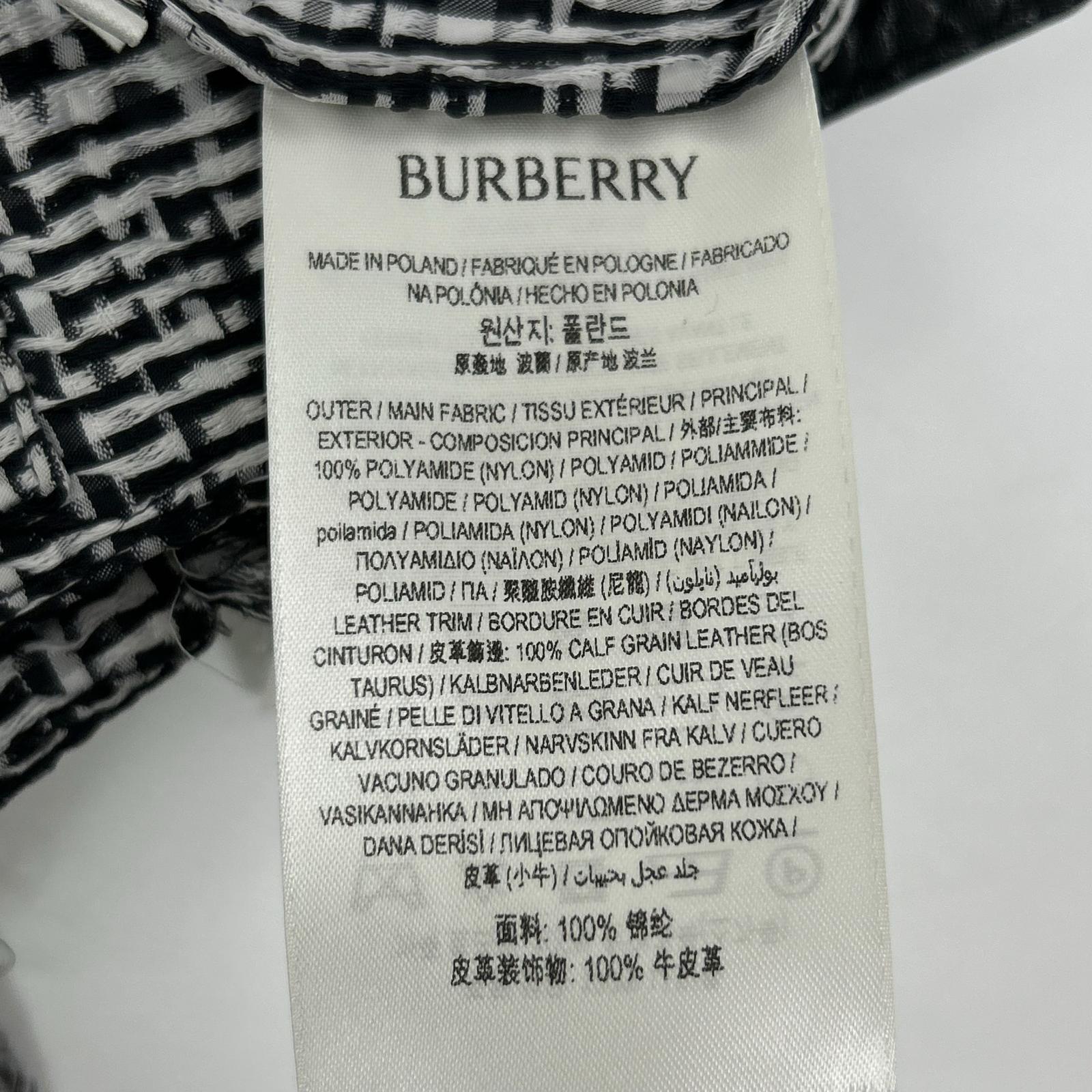 BURBERRY バーバリー 8083009 ブラック×ホワイト ポリエステル ハウンドトゥース ベルテッドショートラップスカート スカート