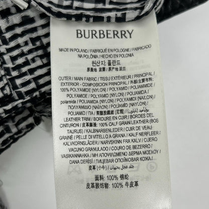 BURBERRY バーバリー 8083009 ブラック×ホワイト ポリエステル ハウンドトゥース ベルテッドショートラップスカート スカート