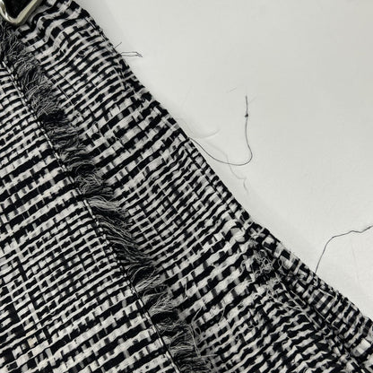 BURBERRY バーバリー 8083009 ブラック×ホワイト ポリエステル ハウンドトゥース ベルテッドショートラップスカート スカート