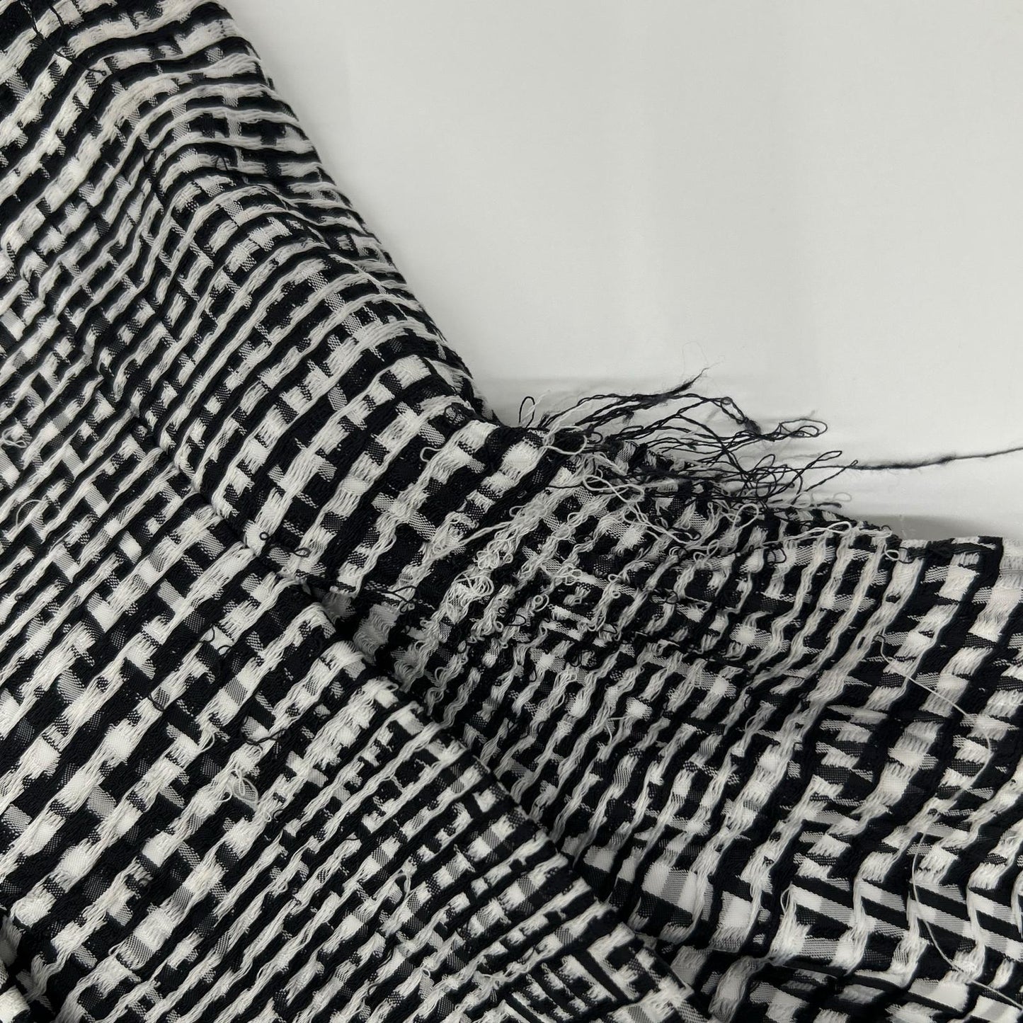 BURBERRY バーバリー 8083009 ブラック×ホワイト ポリエステル ハウンドトゥース ベルテッドショートラップスカート スカート