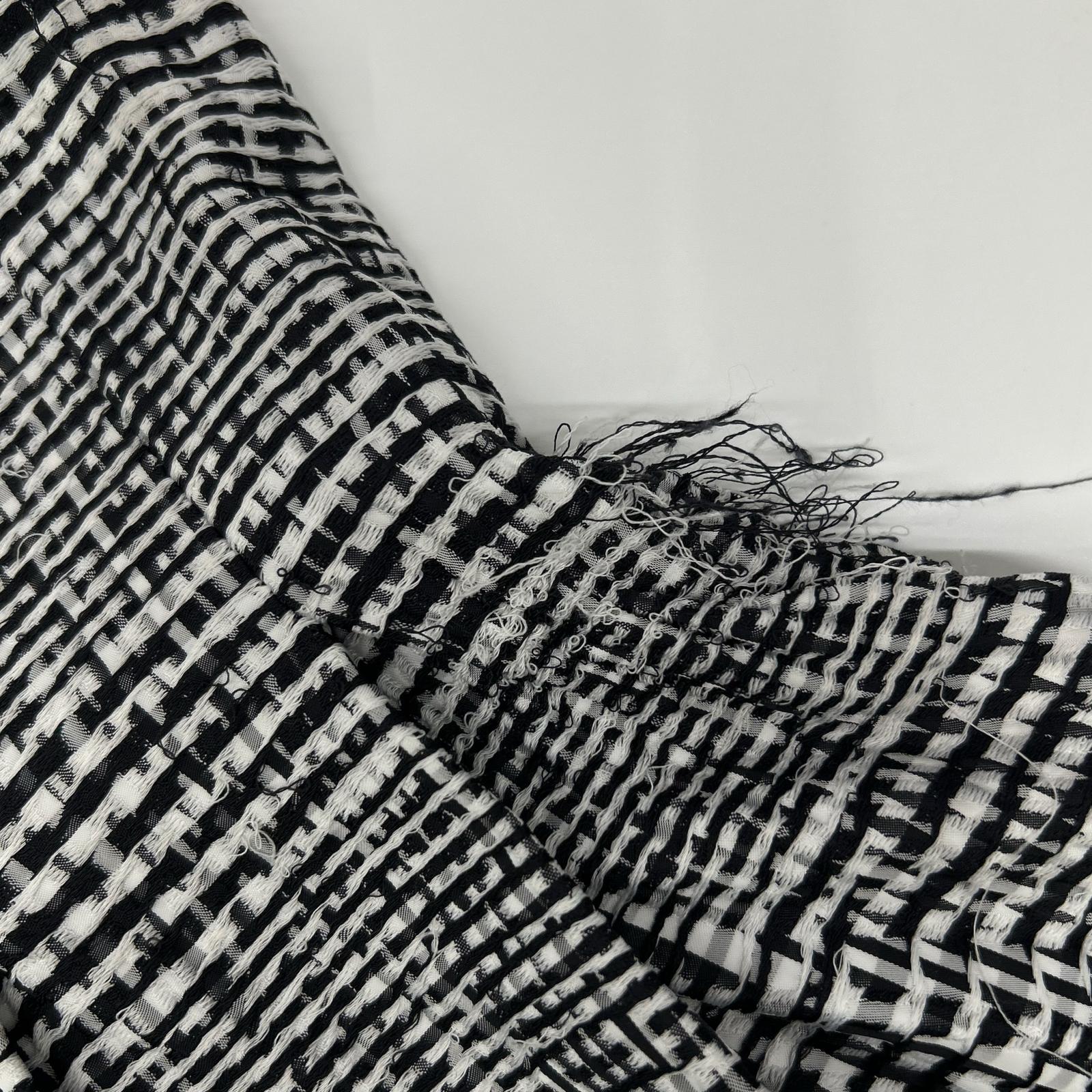 BURBERRY バーバリー 8083009 ブラック×ホワイト ポリエステル ハウンドトゥース ベルテッドショートラップスカート スカート