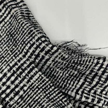 BURBERRY バーバリー 8083009 ブラック×ホワイト ポリエステル ハウンドトゥース ベルテッドショートラップスカート スカート
