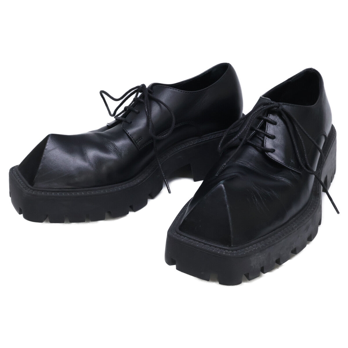 BALENCIAGA バレンシアガ 755667 RHINO リノ スクエアピラミッドトゥ ダービー シューズ シューズ
