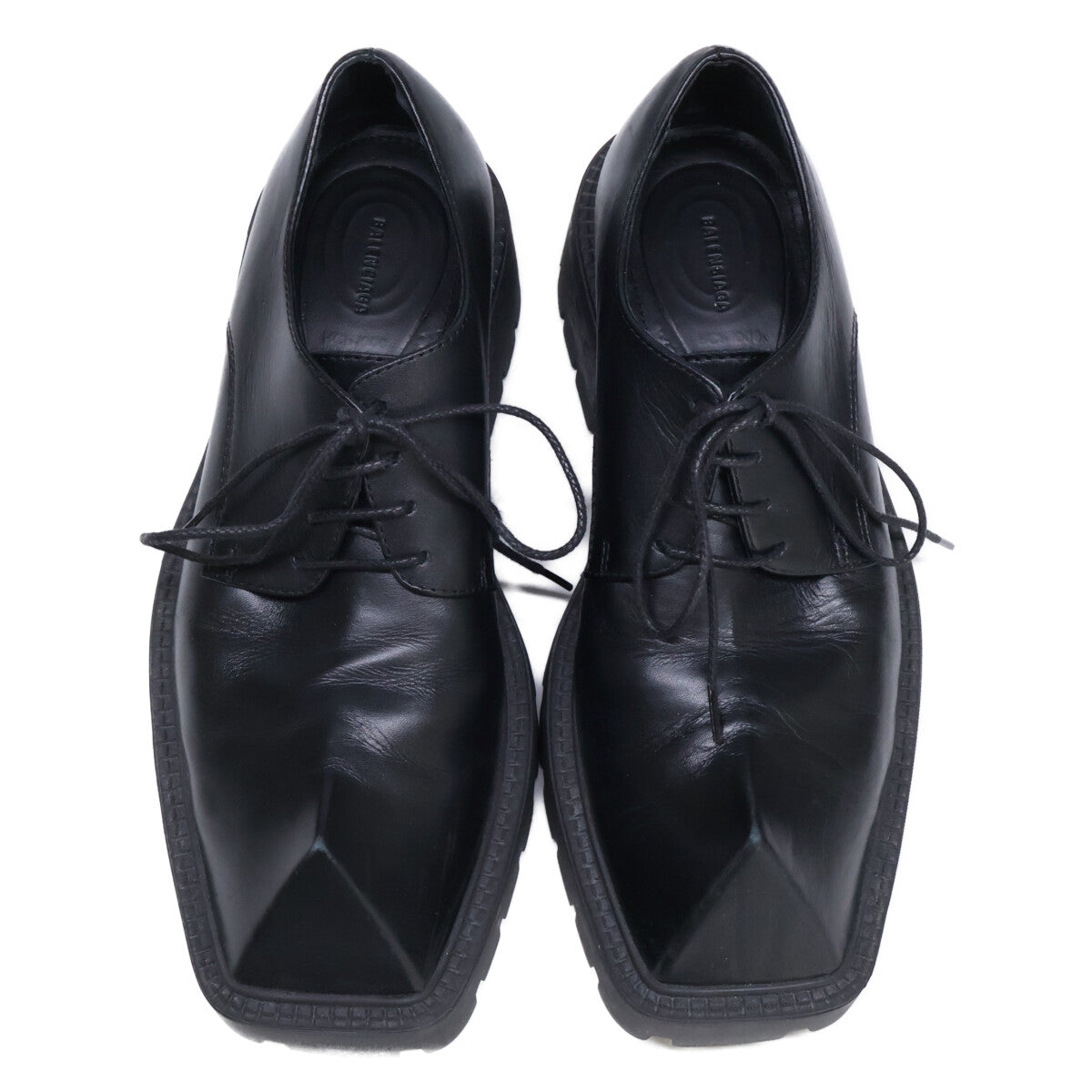 BALENCIAGA バレンシアガ 755667 RHINO リノ スクエアピラミッドトゥ ダービー シューズ シューズ