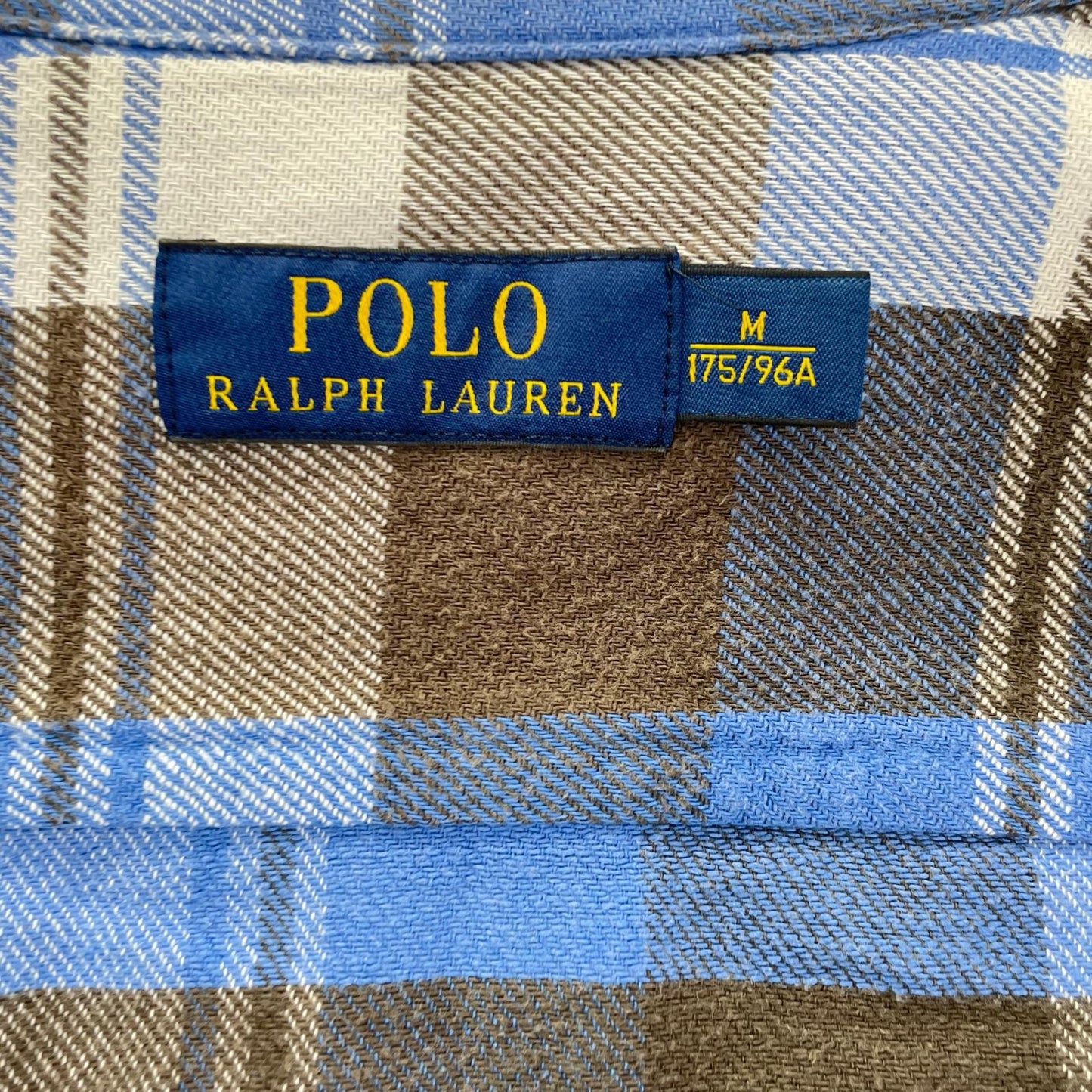 POLObyRalphLauren ポロラルフローレン ブルー×ブラウン チェック 長袖ネルシャツ トップス
