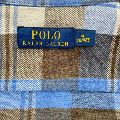 POLObyRalphLauren ポロラルフローレン ブルー×ブラウン チェック 長袖ネルシャツ トップス