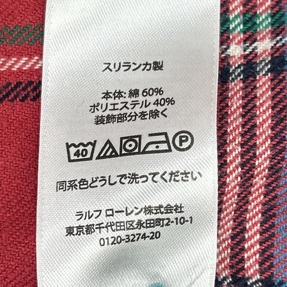 POLObyRalphLauren ポロラルフローレン レッド チェック 長袖ネルシャツ トップス