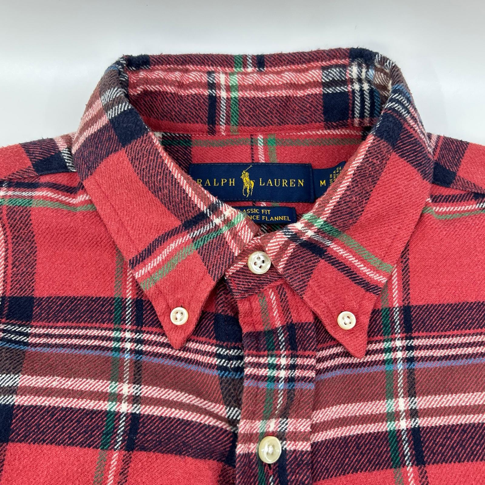 POLObyRalphLauren ポロラルフローレン レッド チェック 長袖ネルシャツ トップス