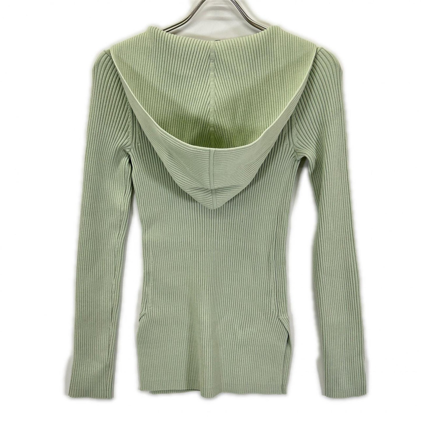 Theory セオリー 26SS ミントグリーン LIGHT BILEN RIB HOODIE ニットトップス トップス