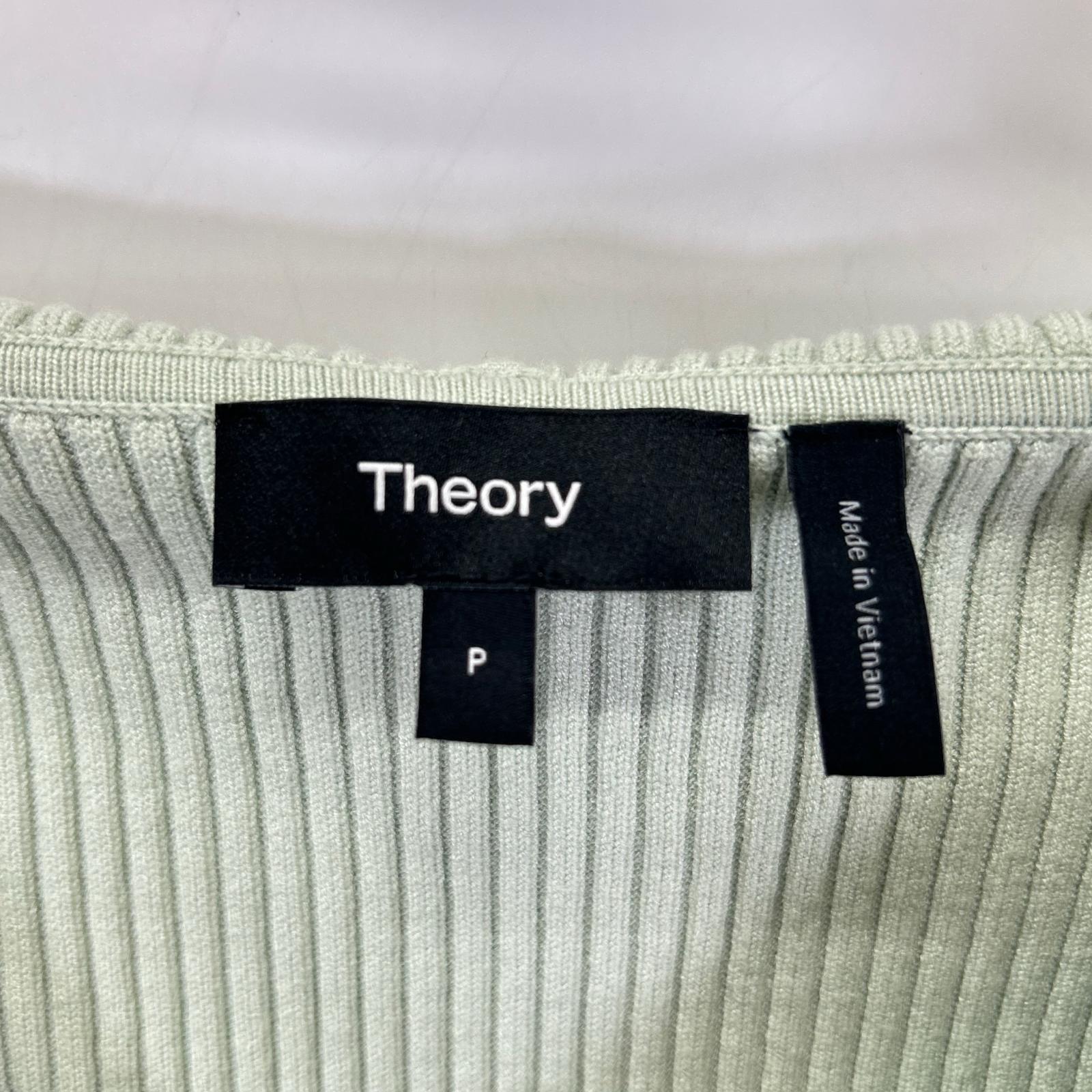 Theory セオリー 26SS ミントグリーン LIGHT BILEN RIB HOODIE ニットトップス トップス