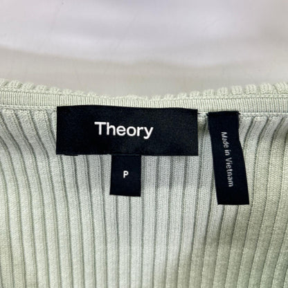 Theory セオリー 26SS ミントグリーン LIGHT BILEN RIB HOODIE ニットトップス トップス