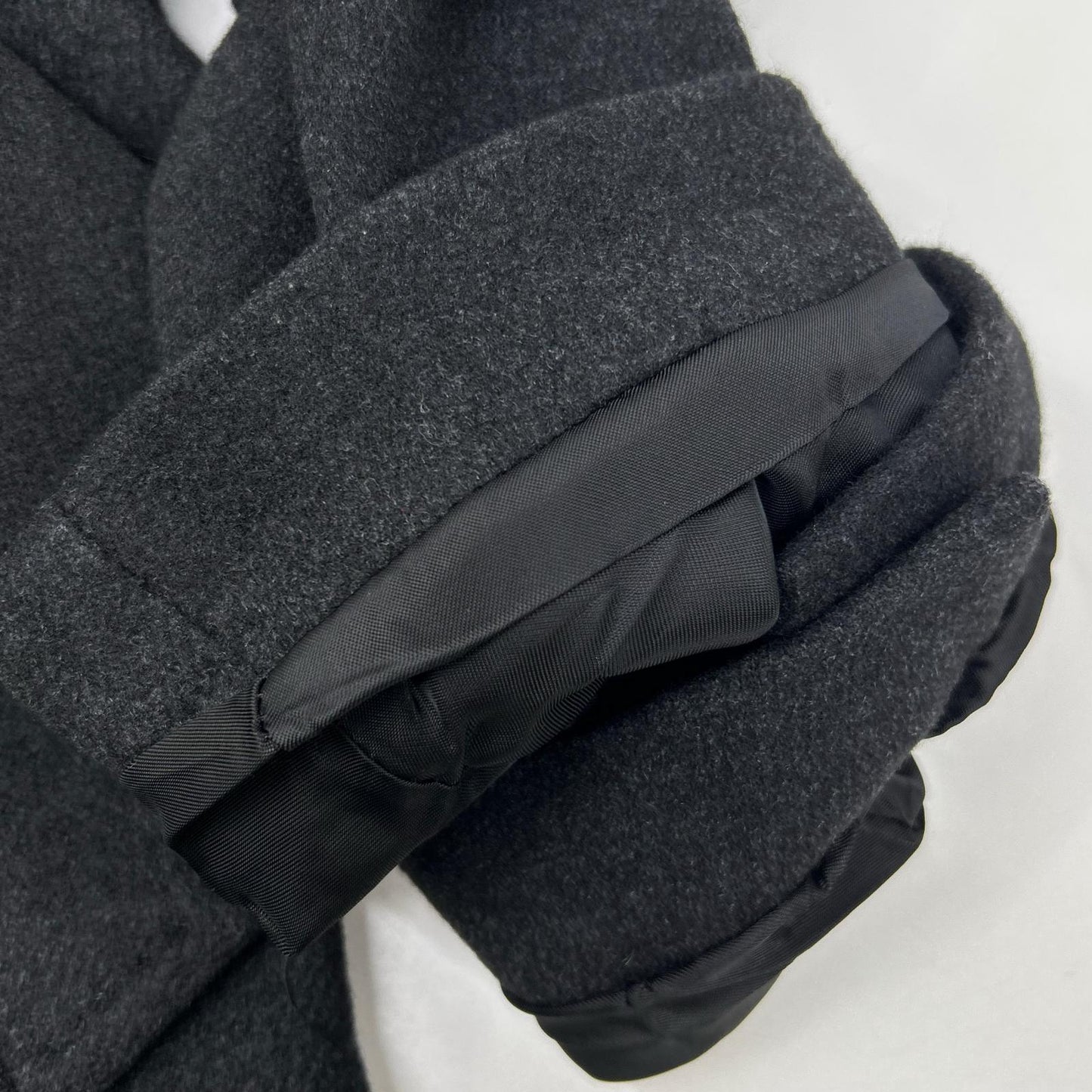 MAXMARA STUDIO マックスマーラスタジオ ブラック ダブルブレスト ウール×シルク×アンゴラ ベルト付き コート コート