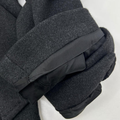 MAXMARA STUDIO Black Double-Breasted Wool × Silk × Angora Belted Coat Coat