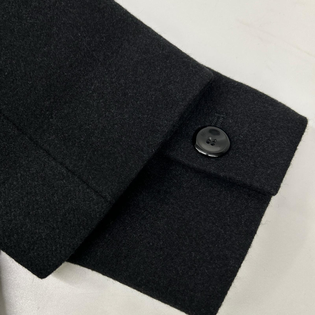 MAXMARA STUDIO Black Double-Breasted Wool × Silk × Angora Belted Coat Coat