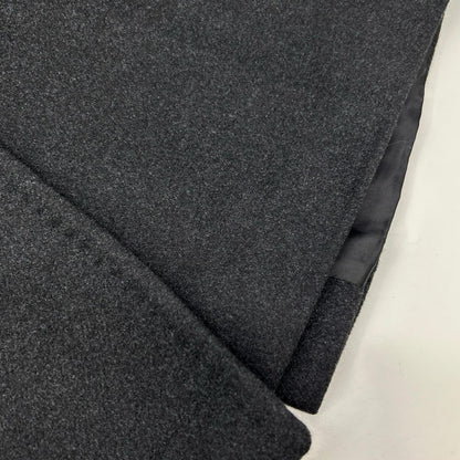 MAXMARA STUDIO Black Double-Breasted Wool × Silk × Angora Belted Coat Coat
