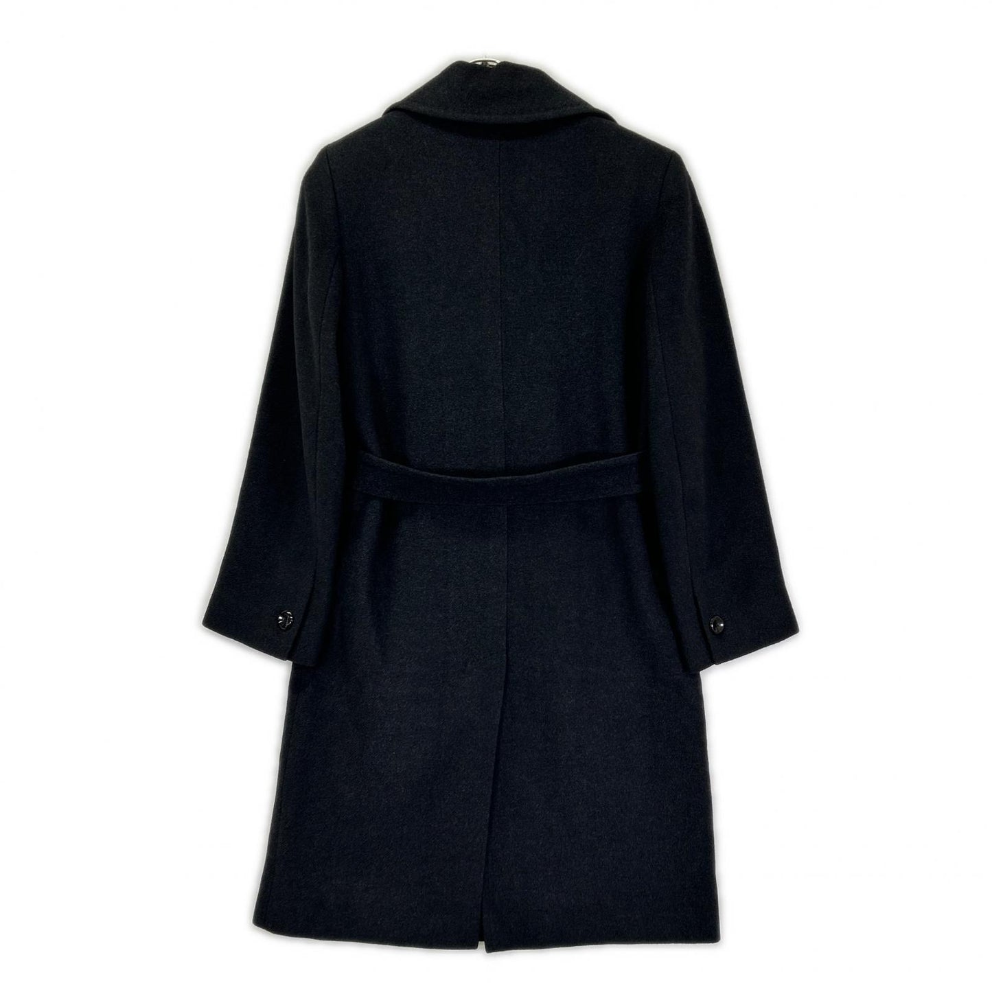 MAXMARA STUDIO マックスマーラスタジオ ブラック ダブルブレスト ウール×シルク×アンゴラ ベルト付き コート コート