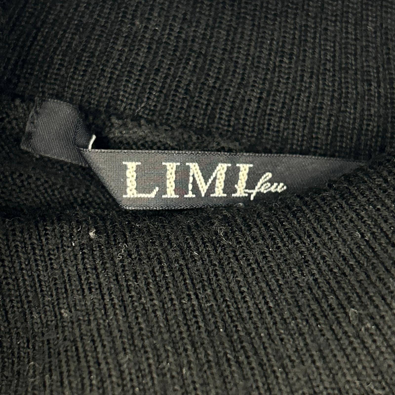 LIMI feu リミフゥ ブラック サイドボタンハイネックウールニットセーター トップス