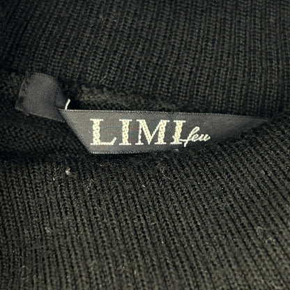 LIMI feu リミフゥ ブラック サイドボタンハイネックウールニットセーター トップス