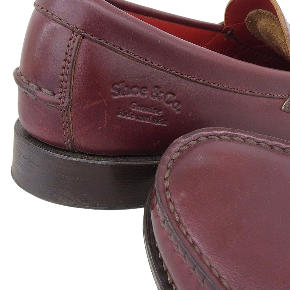 REGAL リーガル Shoe＆Co コインローファー シューズ メンズ レザー バーガンディ 25cm 927S シューズ