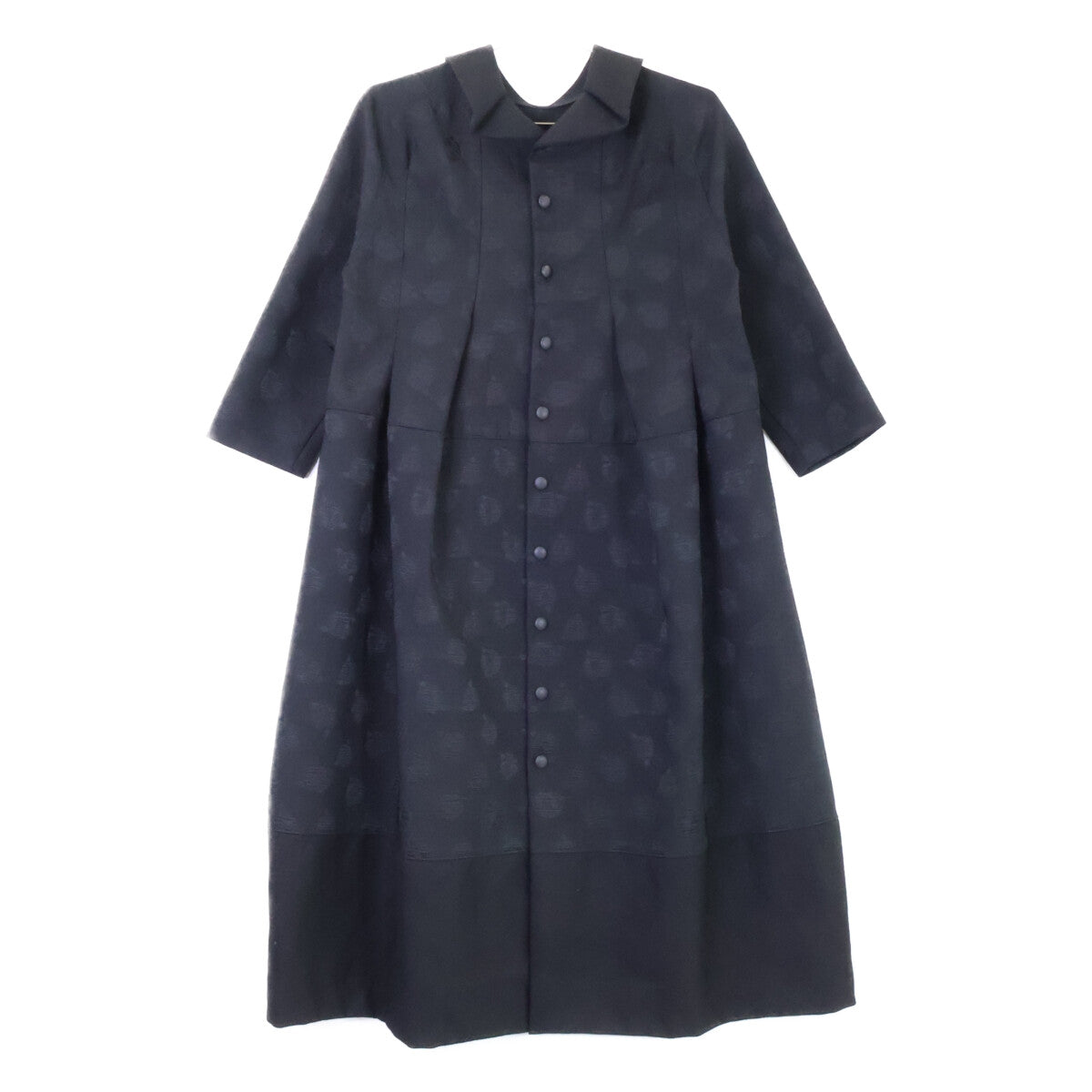 tricotCOMMEdesGARCONS トリココムデギャルソン TR-O005 AD2016 フラワージャガード 丸襟 ワンピース