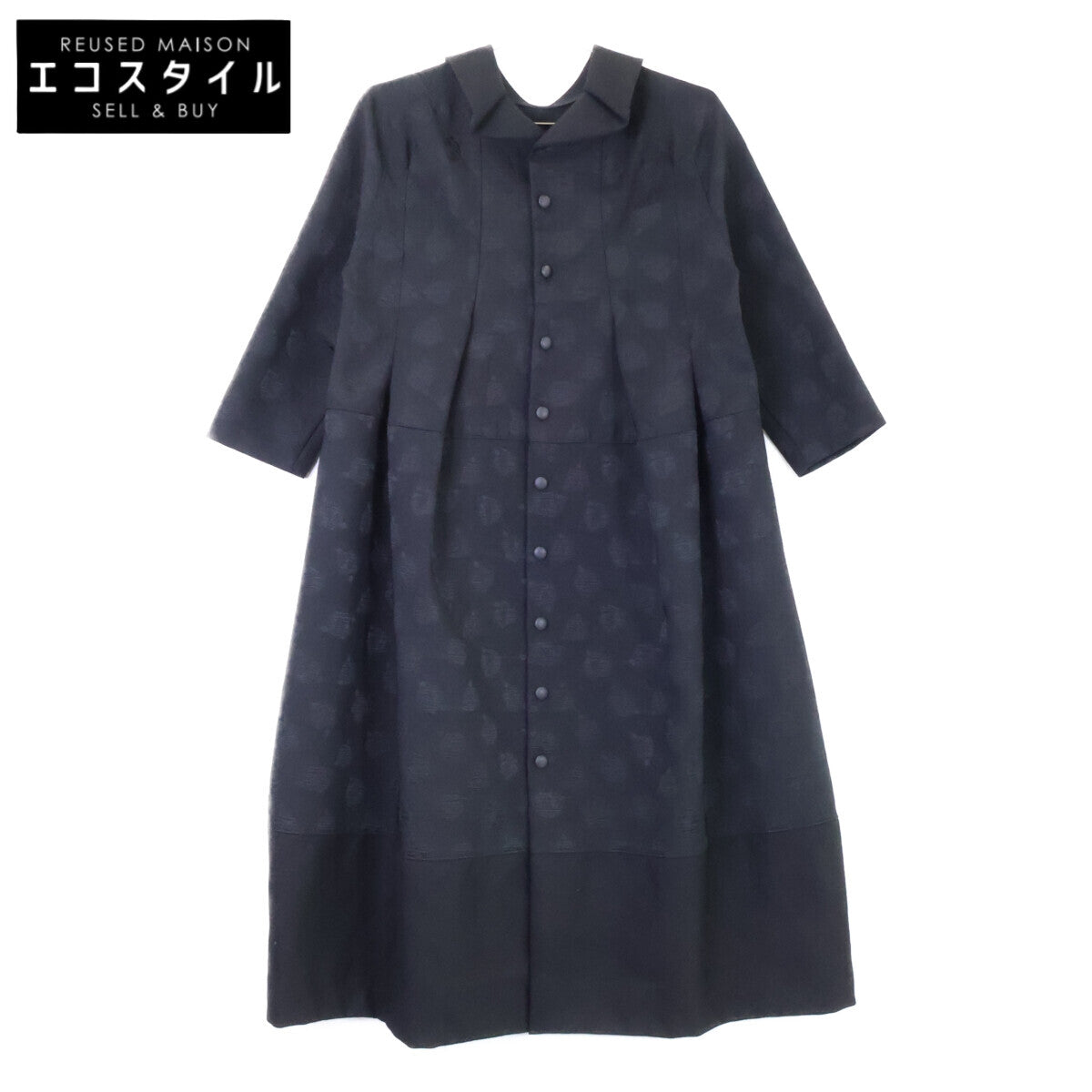 tricotCOMMEdesGARCONS トリココムデギャルソン TR-O005 AD2016 フラワージャガード 丸襟 ワンピース