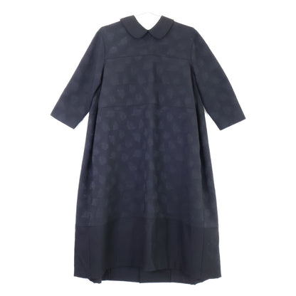 tricotCOMMEdesGARCONS トリココムデギャルソン TR-O005 AD2016 フラワージャガード 丸襟 ワンピース