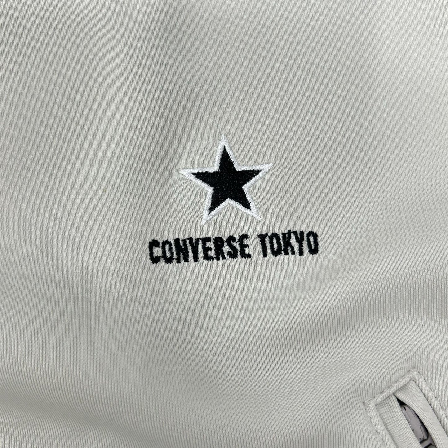 CONVERSE TOKYO コンバーストウキョウ グレー サイドライン ショートトラックジャケット ジャケット