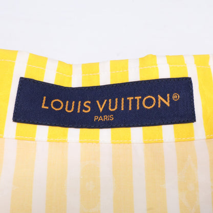 LOUIS VUITTON ルイヴィトン 【美品/国内正規/25年製】RM252MM VWX HTS28W モノグラムストライプ ラバーロゴ 半袖シャツ トップス